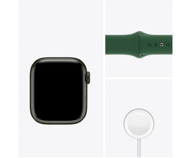 Apple Watch 7 41mm GPS Green Aluminum Case with Clover Sport Band (MKN03UL) б/у